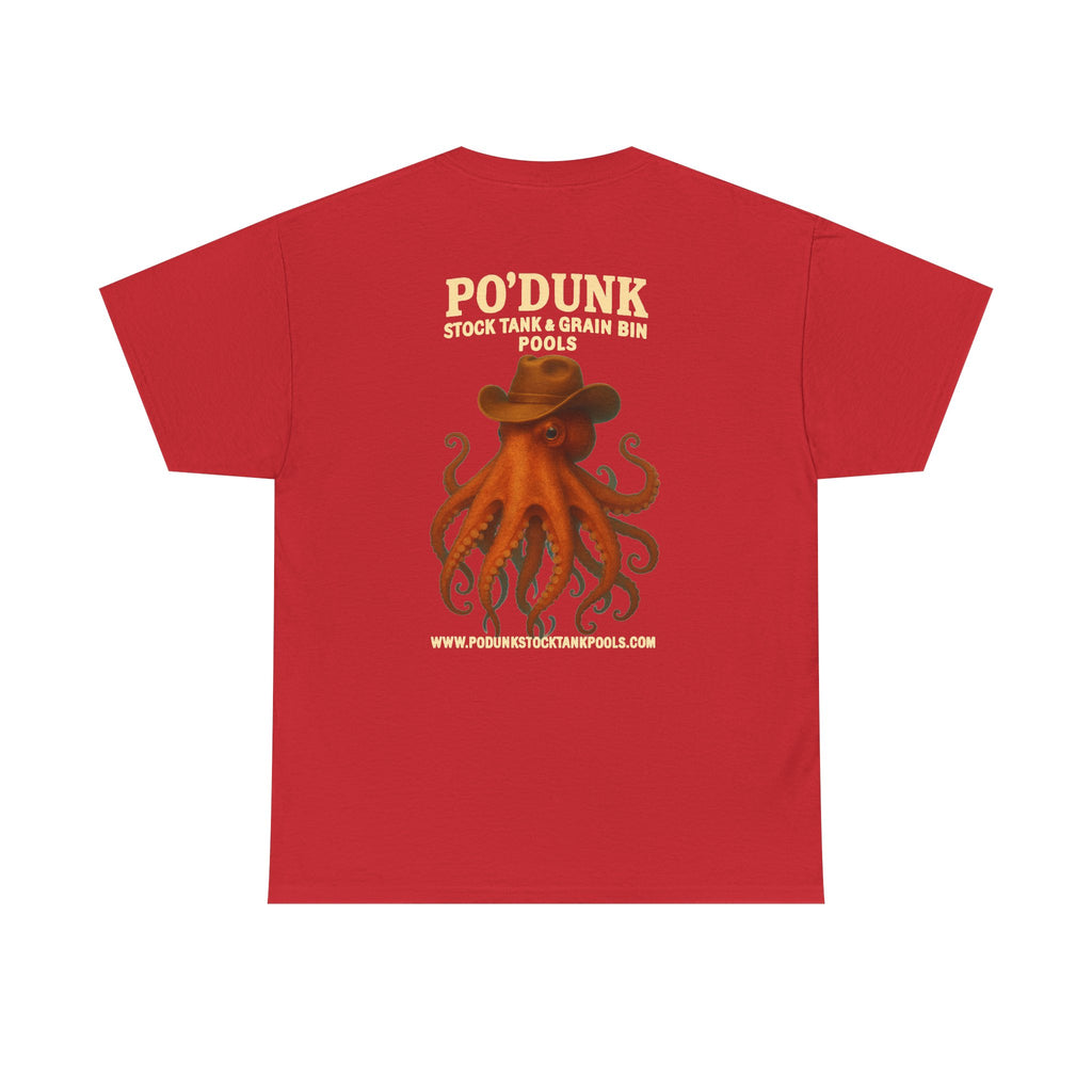 Angry Leon the Octopus Unisex Heavy Cotton Tee