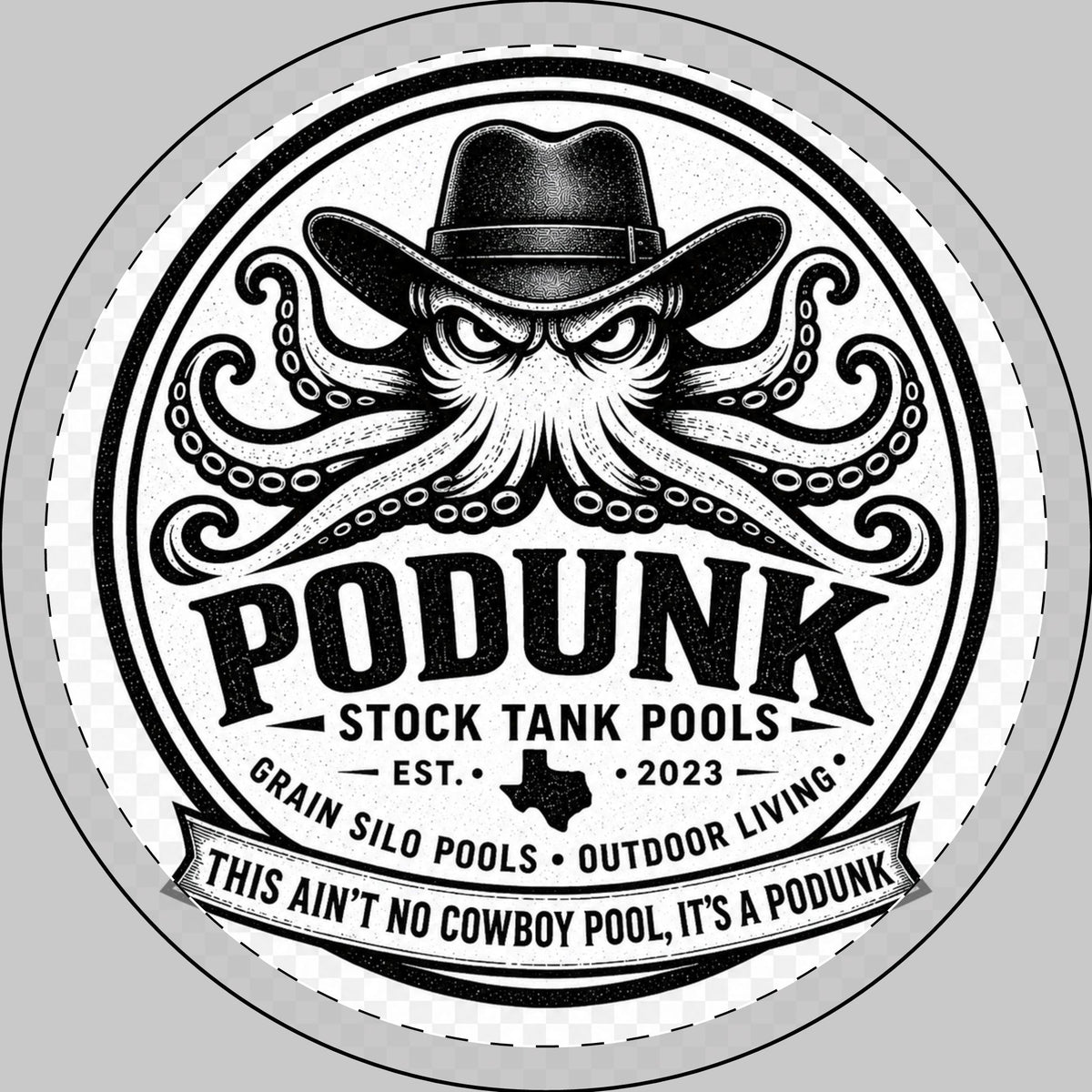 Podunk 6” Round Car / Refrigerator Magnet