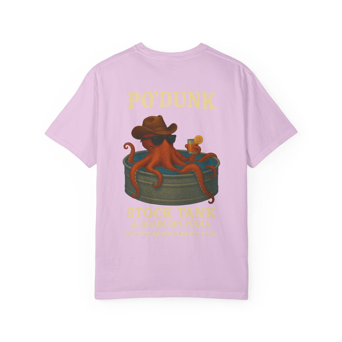 Leon the Octopus cocktail Unisex Garment-Dyed T-shirt