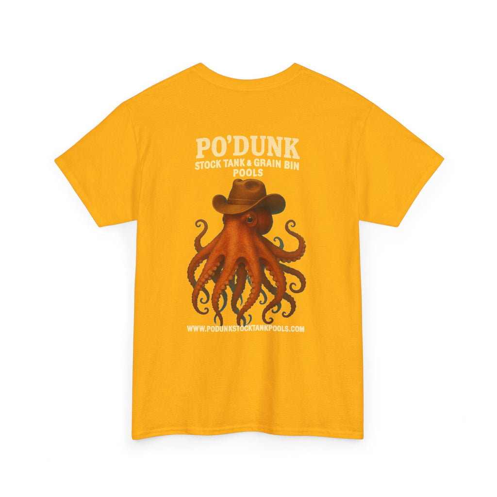 Angry Leon the Octopus Unisex Heavy Cotton Tee
