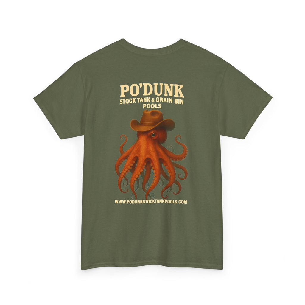 Angry Leon the Octopus Unisex Heavy Cotton Tee