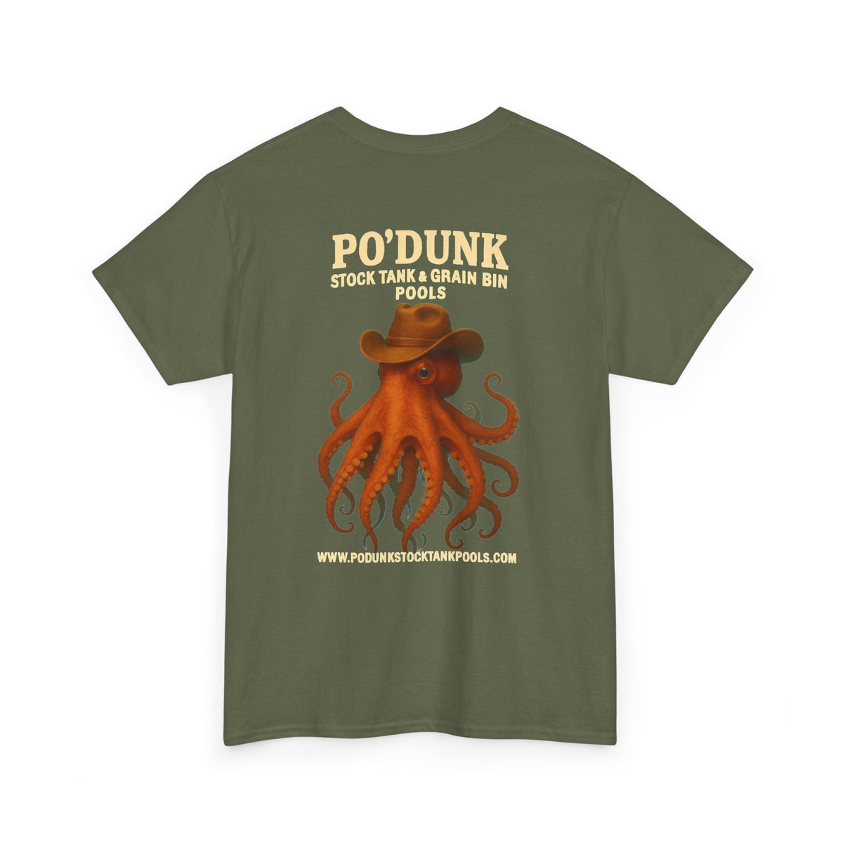 Angry Leon the Octopus Unisex Heavy Cotton Tee