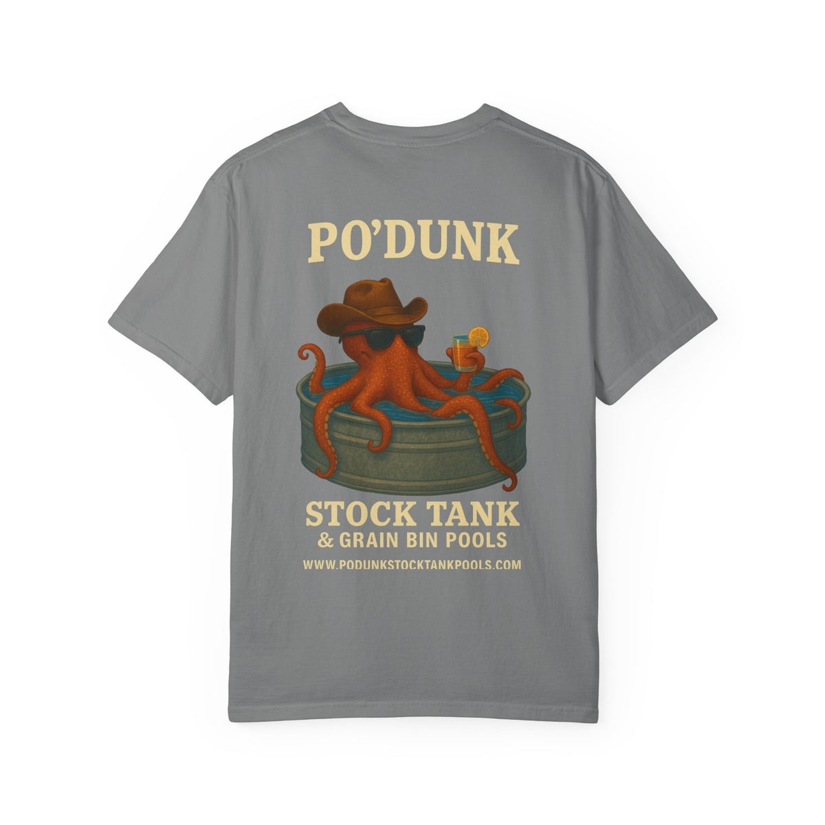 Leon the Octopus cocktail Unisex Garment-Dyed T-shirt
