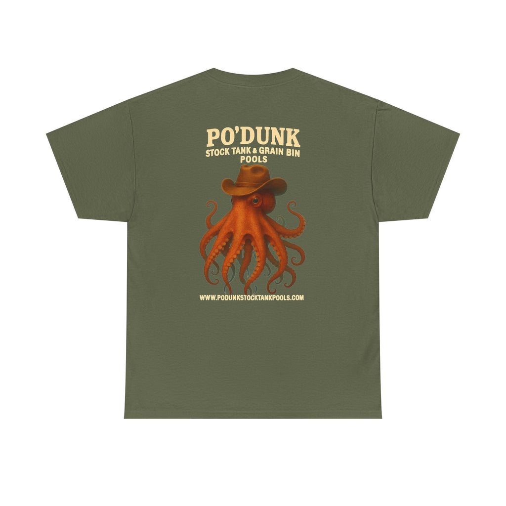 Angry Leon the Octopus Unisex Heavy Cotton Tee
