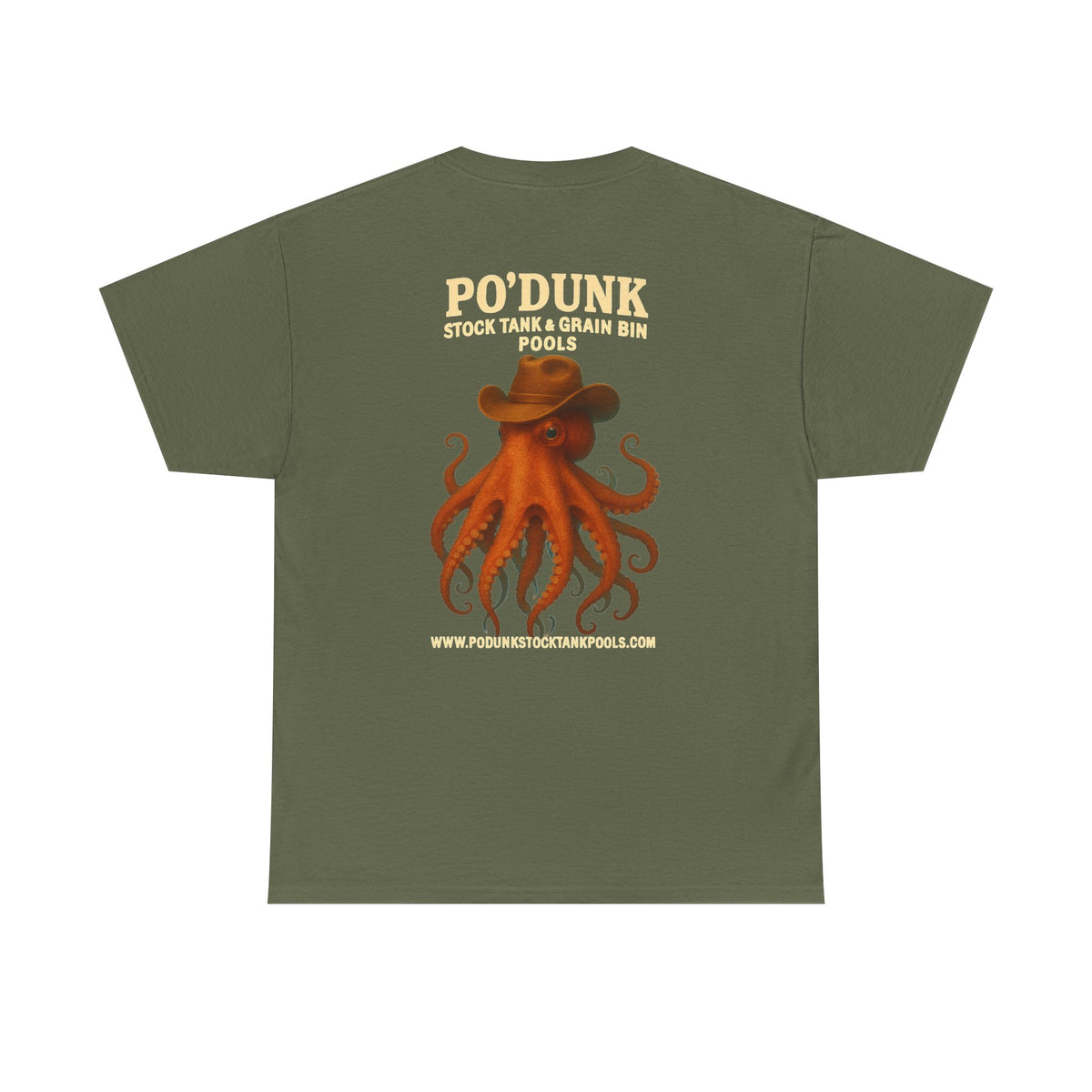 Angry Leon the Octopus Unisex Heavy Cotton Tee