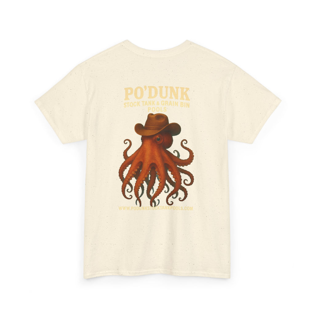 Angry Leon the Octopus Unisex Heavy Cotton Tee