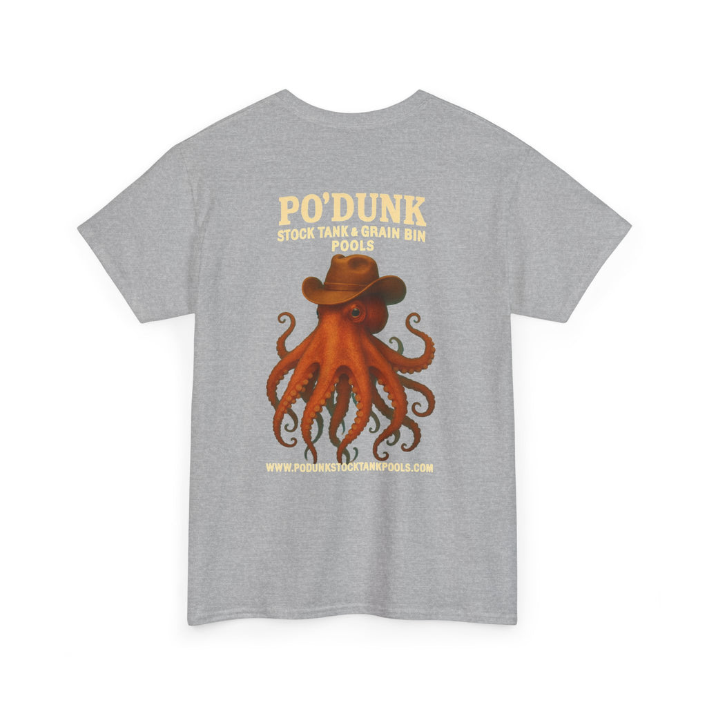 Angry Leon the Octopus Unisex Heavy Cotton Tee
