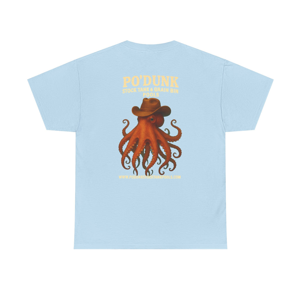 Angry Leon the Octopus Unisex Heavy Cotton Tee