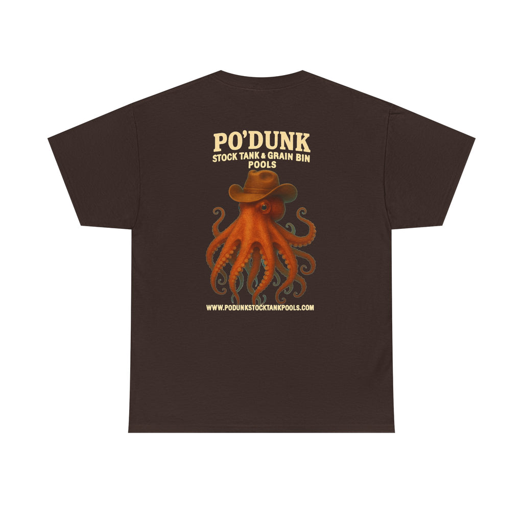 Angry Leon the Octopus Unisex Heavy Cotton Tee