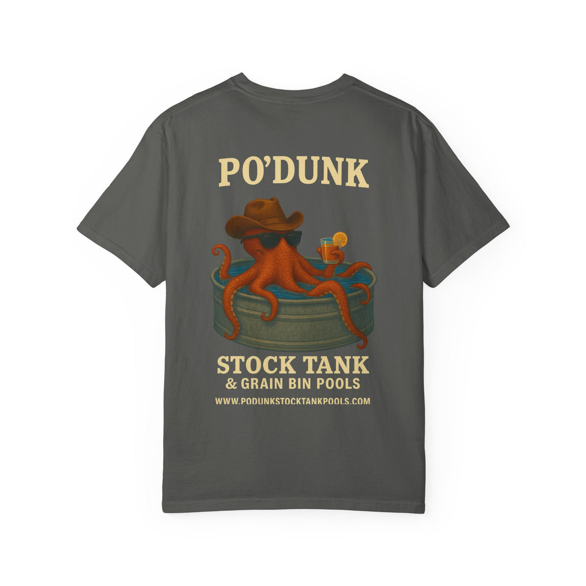 Leon the Octopus cocktail Unisex Garment-Dyed T-shirt