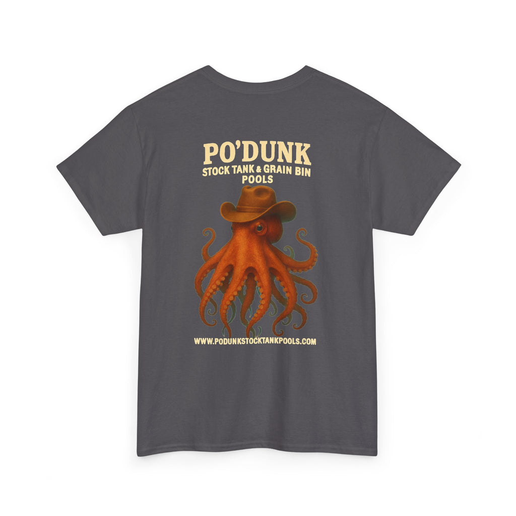 Angry Leon the Octopus Unisex Heavy Cotton Tee