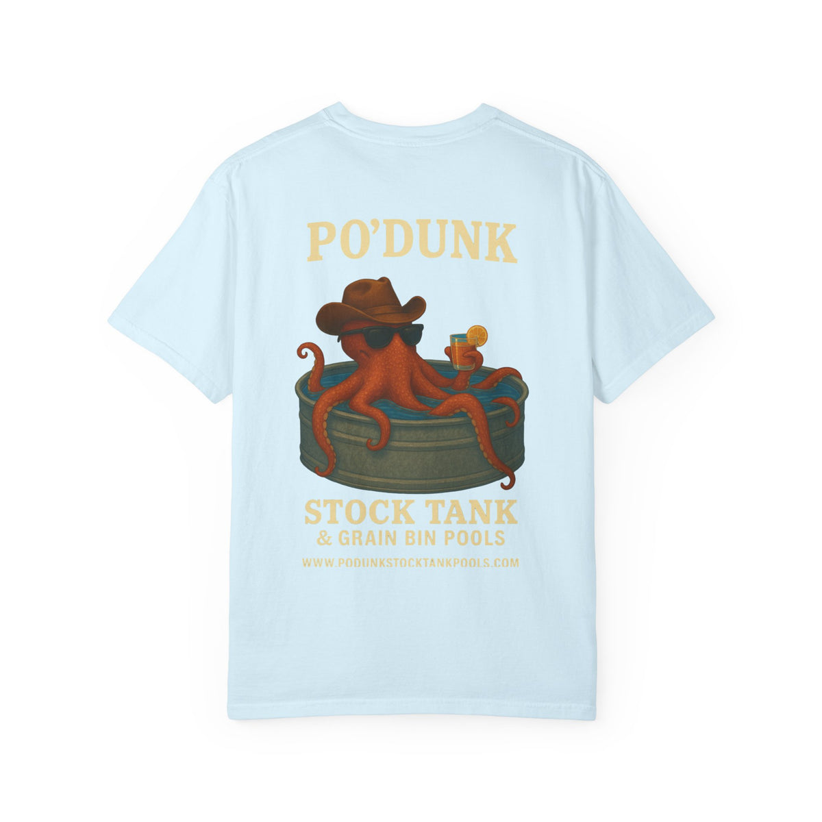 Leon the Octopus cocktail Unisex Garment-Dyed T-shirt