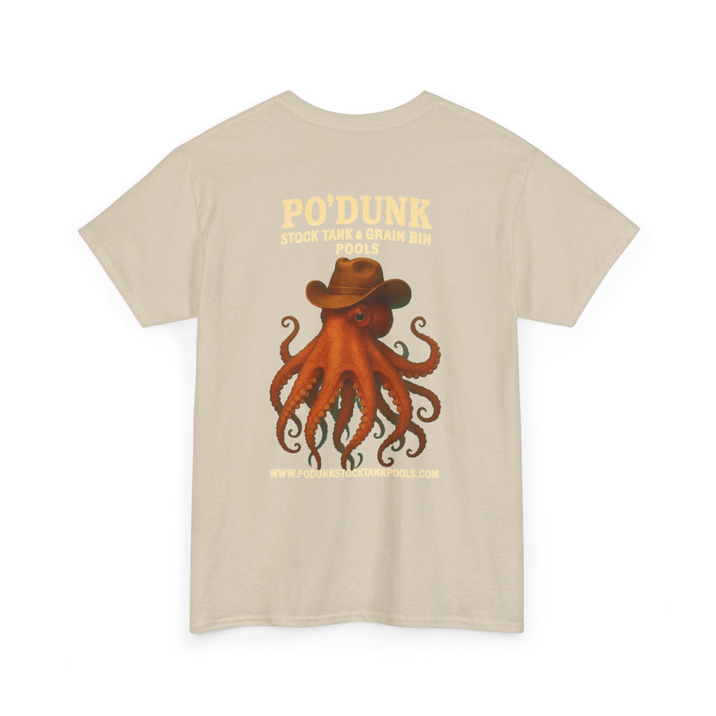 Angry Leon the Octopus Unisex Heavy Cotton Tee