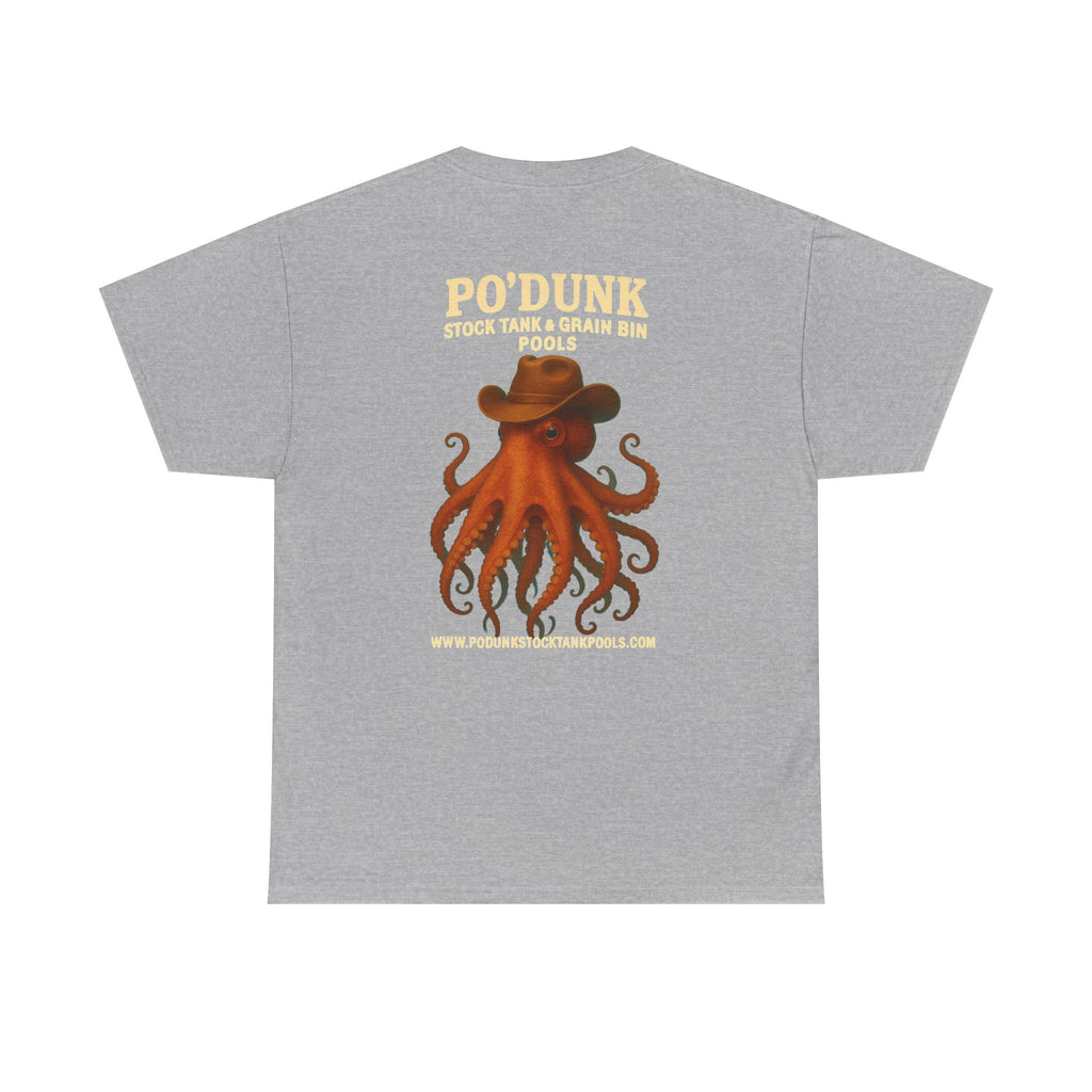Angry Leon the Octopus Unisex Heavy Cotton Tee