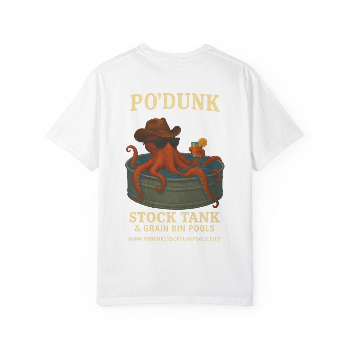 Leon the Octopus cocktail Unisex Garment-Dyed T-shirt