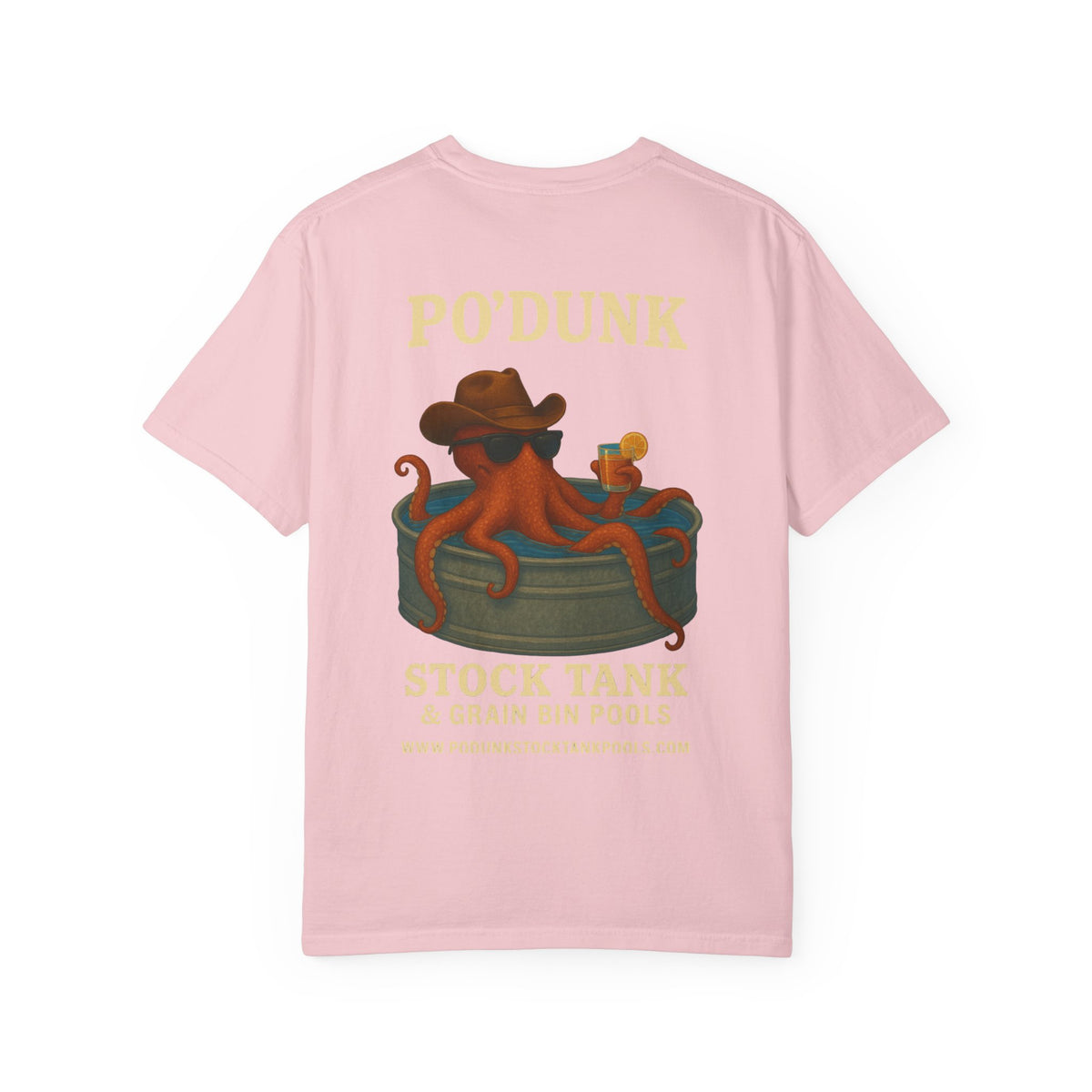 Leon the Octopus cocktail Unisex Garment-Dyed T-shirt