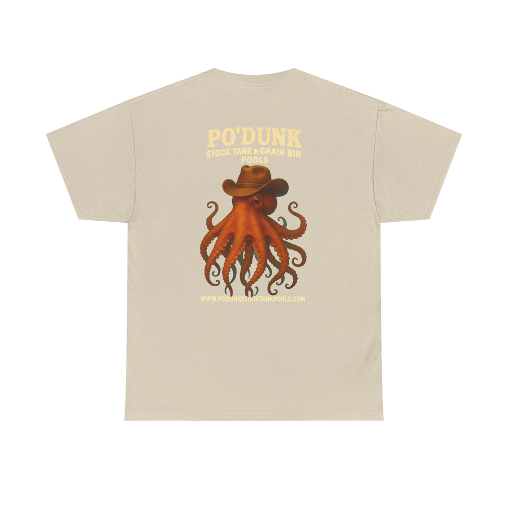 Angry Leon the Octopus Unisex Heavy Cotton Tee