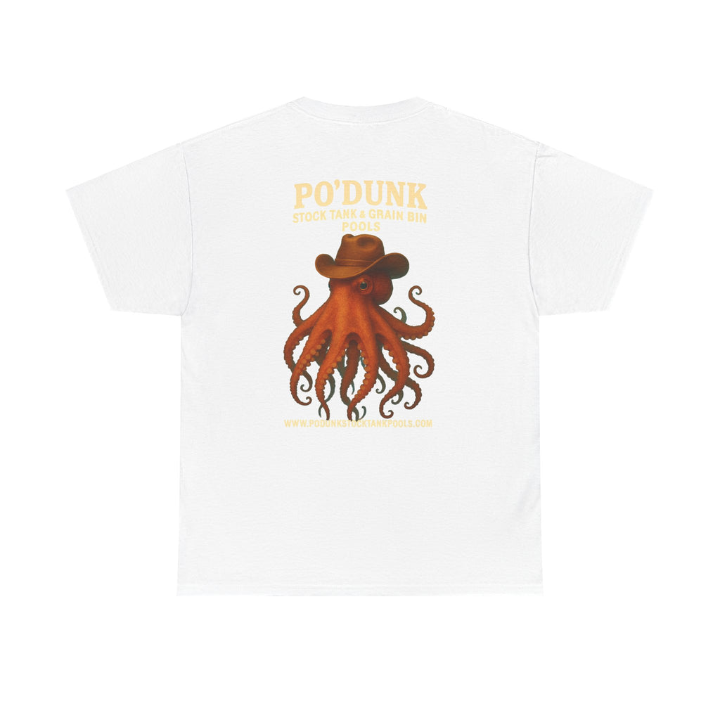 Angry Leon the Octopus Unisex Heavy Cotton Tee