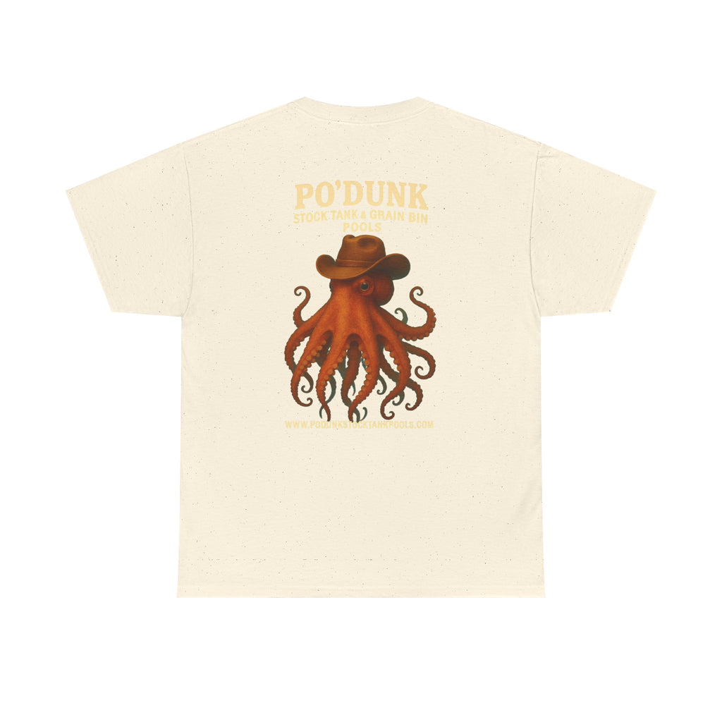 Angry Leon the Octopus Unisex Heavy Cotton Tee