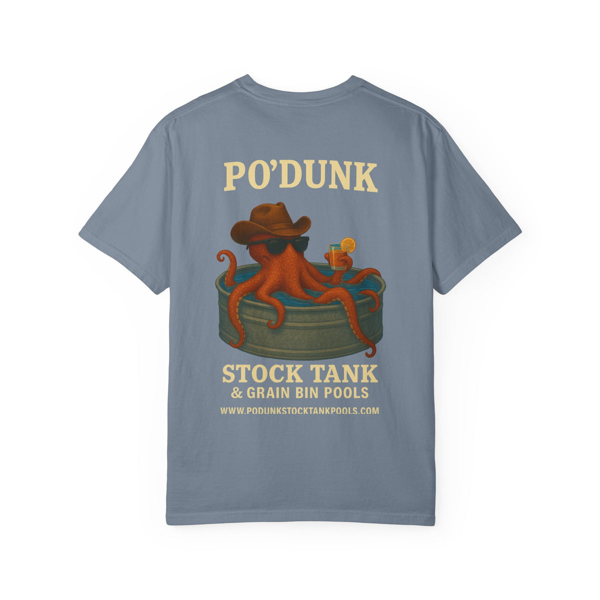 Leon the Octopus cocktail Unisex Garment-Dyed T-shirt