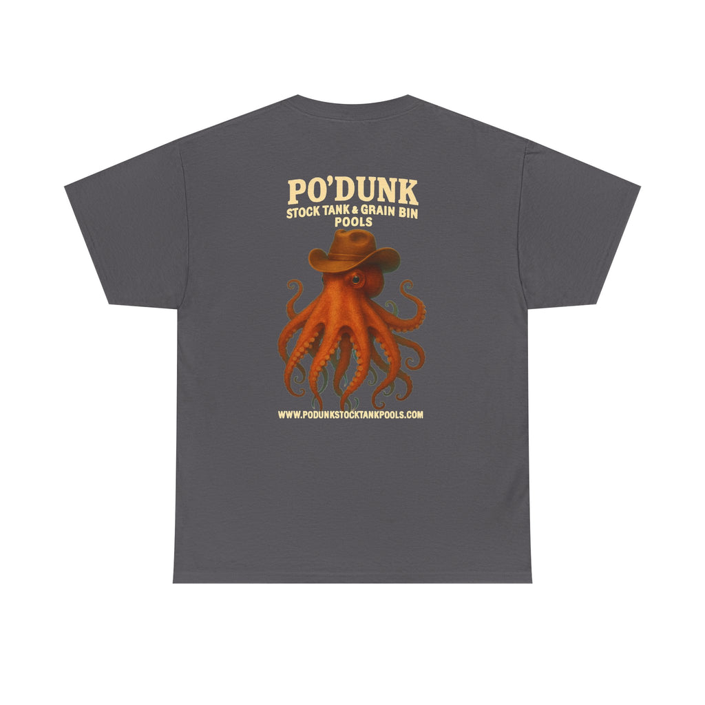 Angry Leon the Octopus Unisex Heavy Cotton Tee